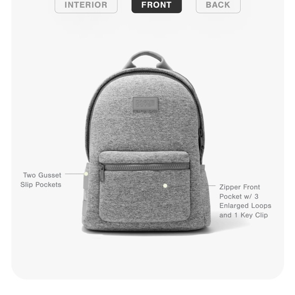 LARGE Dagne Dover DAKOTA Red Maroon Backpack Laptop bottle TRAVEL luggage bag - Picture 3 of 15